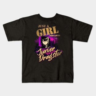 Just A Girl Who Loves Junior Dragster Racing Kids T-Shirt